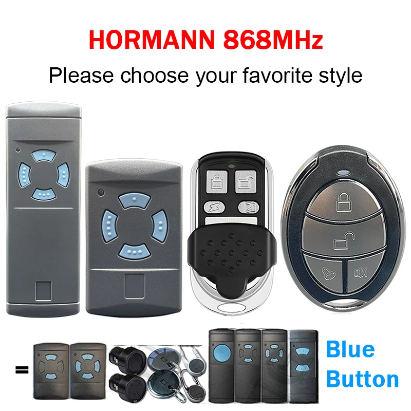 HORMANN 868 HSM4 HSM2 HSZ2 HSZ1 HSE4 HSE2 HS4 HS2 HS1 HSD2 HSP4 Garage Remote Control Door Opener Handheld 868MHz Rolling Code