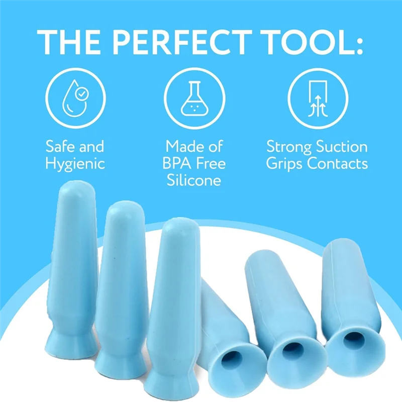 KYCOR-Scleral Lens Remover And Inserter Pack Of 3, Ventless Contacts Removal Tool For Hard Contact Lenses & Prosthetic Eyes