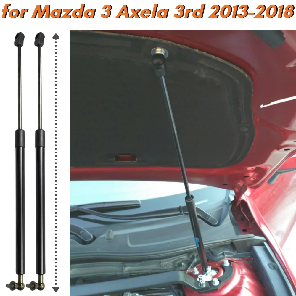 

Qty(2) Hood Struts for Mazda 3 Axela 3rd BM/BN 2013-2018 Front Bonnet Gas Springs Lift Supports Shock Absorbers Arm Bars Dampers