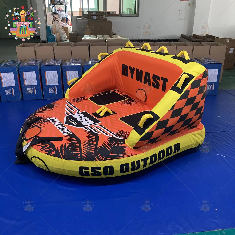 NOVA Dynast 2P Inflatable Water Ski Tube Multi-Person Towable Inflatable Boat for Water Sports, Rental & Water Ski Recreation