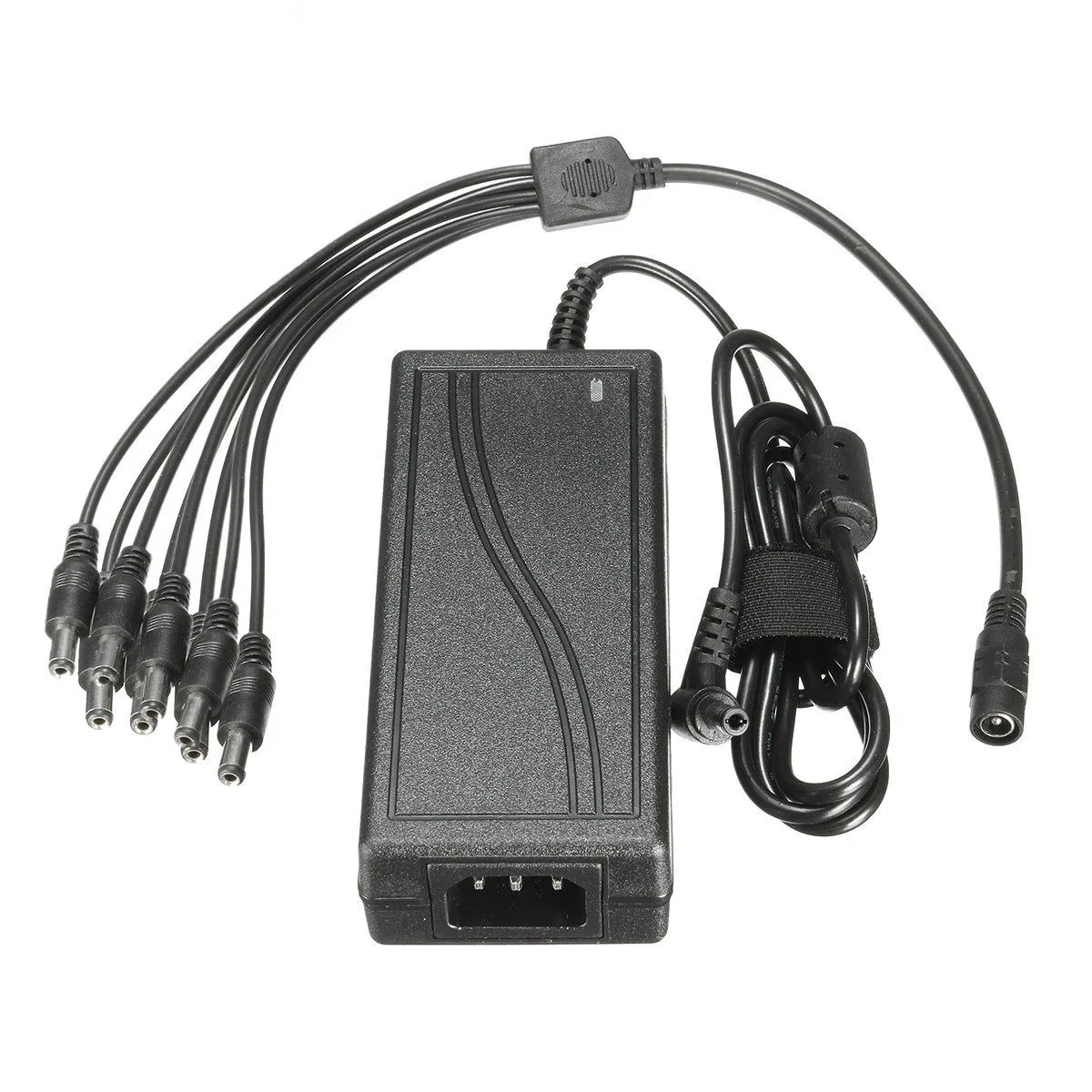 Alimentation 8 voies + moniteur DC 12V 5A, adaptateur d'alimentation, câble séparateur pour caméra/radio, caméra de vidéosurveillance