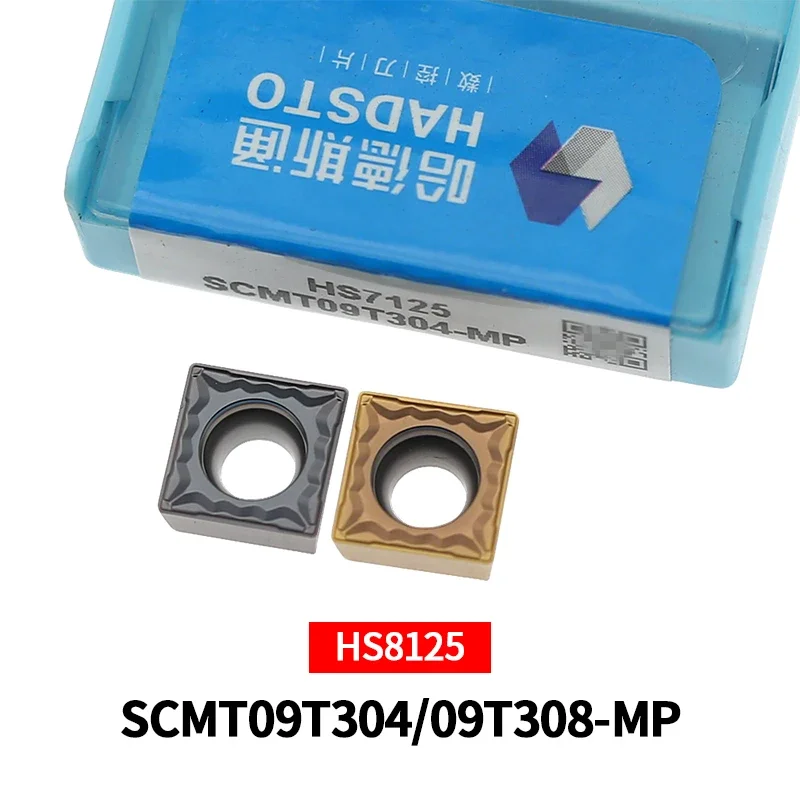 

10pcs HADSTO Original Carbide Inserts SCMT09T304-MP SCMT09T308-MP HS7125 HS7225 CNC Cutting Blades for Stainless Steel