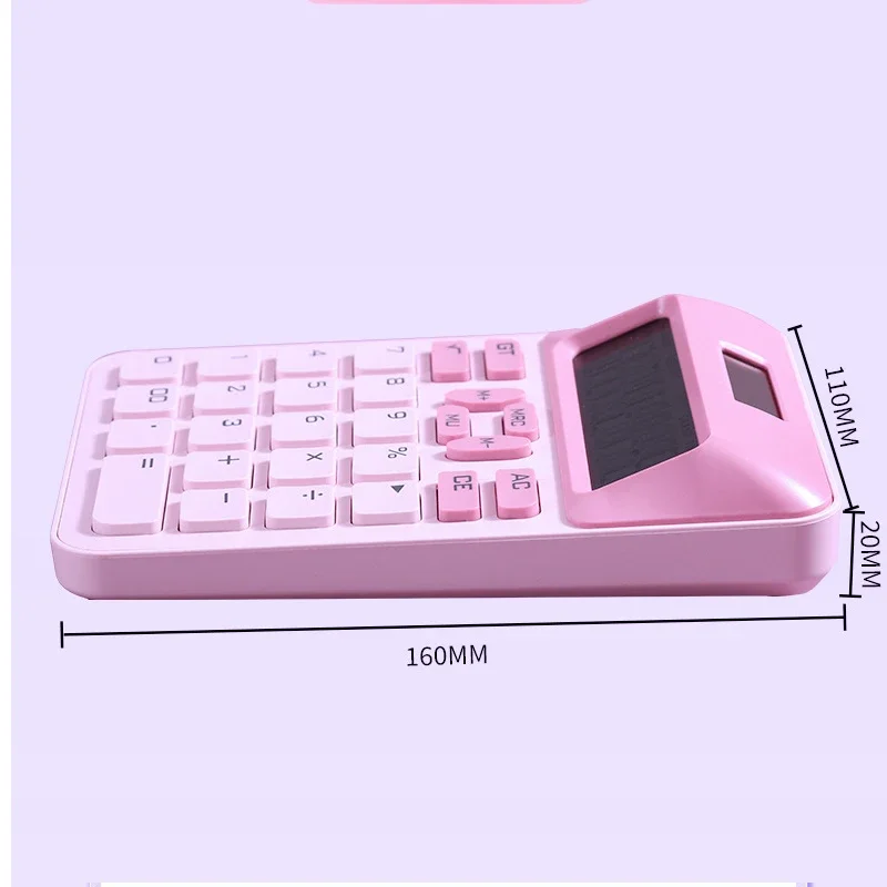 12-cijferige Grote Lcd-Display Calculator Standaardfunctie Calculator Met Zonne-Energie En Batterij Dual Power Voor Thuis Basic Desktop Kantoor