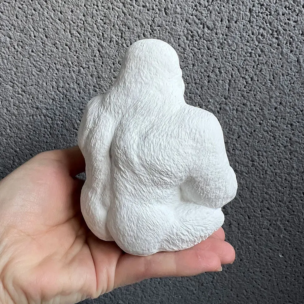 3D Orangutan Silicone Mold Animal Desktop Decoration Gypsum DIY Cement Tea Pet Home Decoration Candle Clay Mould