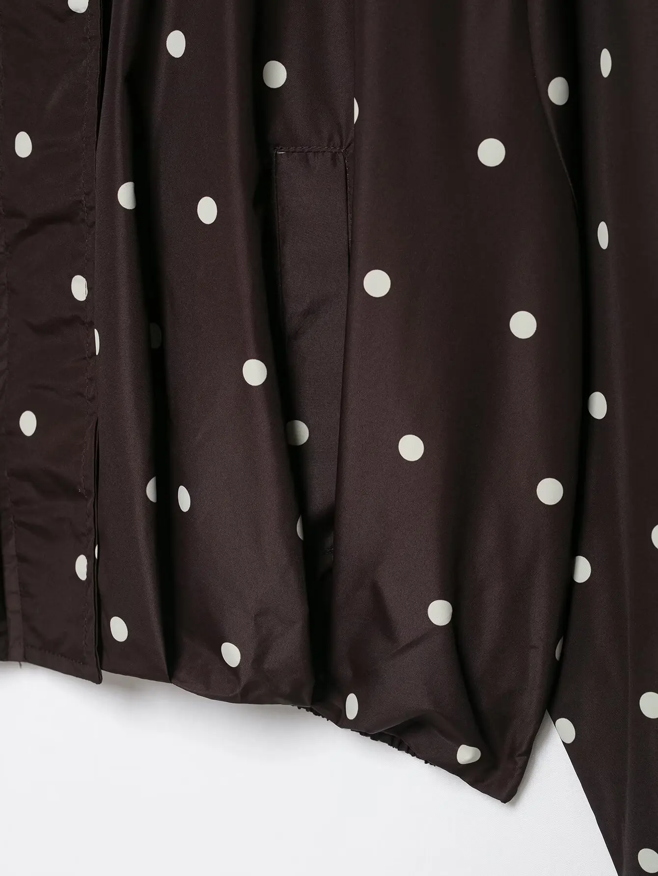 TFMLN Vintage Polka Dot Crop-Jacke für Damen, schicker Stehkragen, Fronttasche, lässiger lockerer Mantel, Herbst-High-Street-Jacke – Detail 8