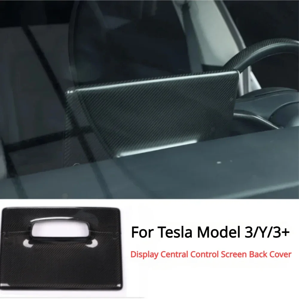 For Tesla Model Y/3/3+ Highland 2024 Real Dry Carbon Fiber 3K 240G Central Control Handmade Navigation Display Screen Back Cover