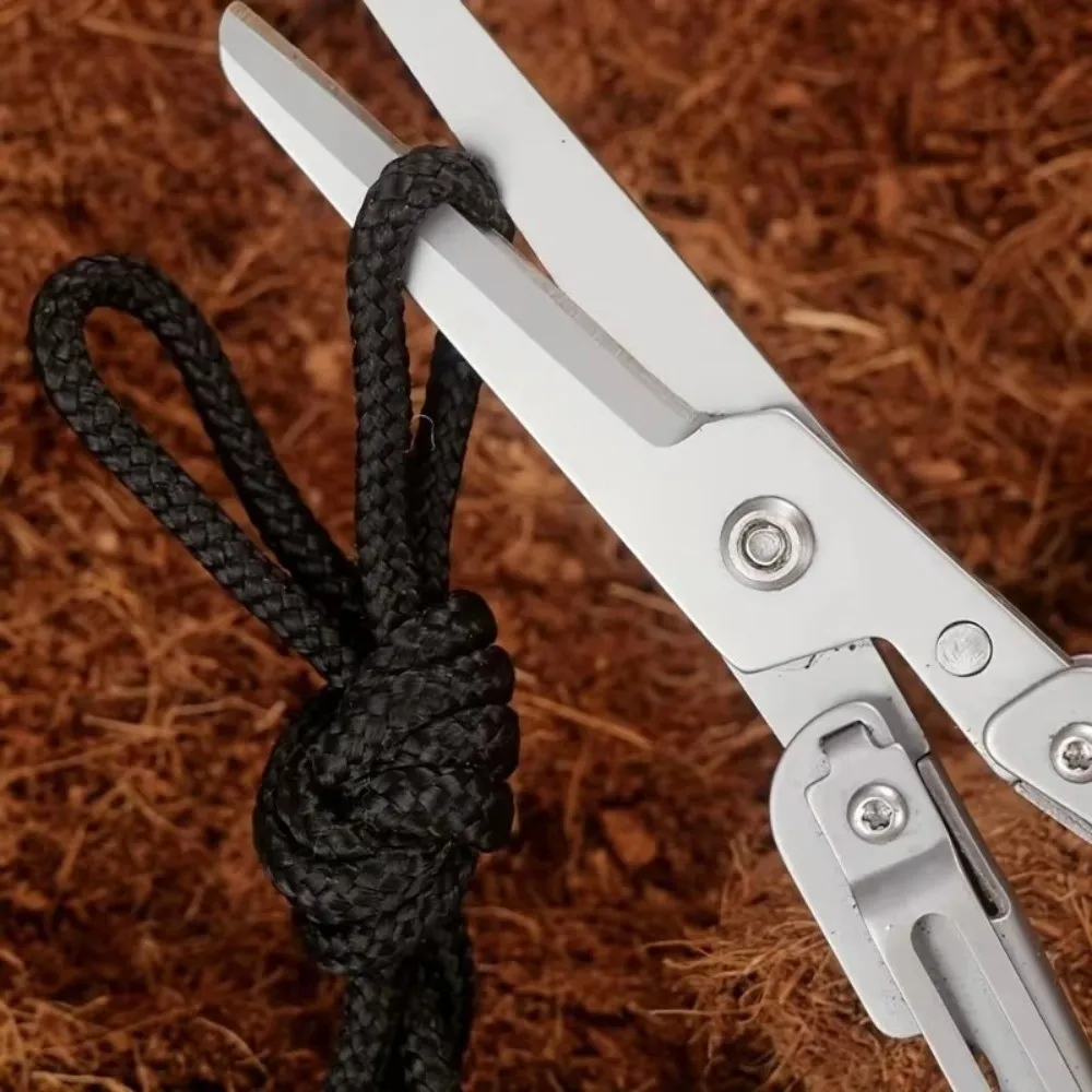 Multifunctional Folding Scissors Portable Graduated Mini Scissors Lightweight Durable Stainless Steel Scissors