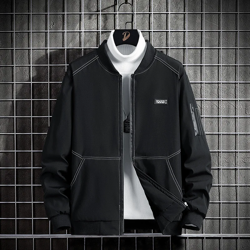 

Мужское пальто, весна-осень, новая модная свободная бейсбольная форма, повседневная куртка больших размеров