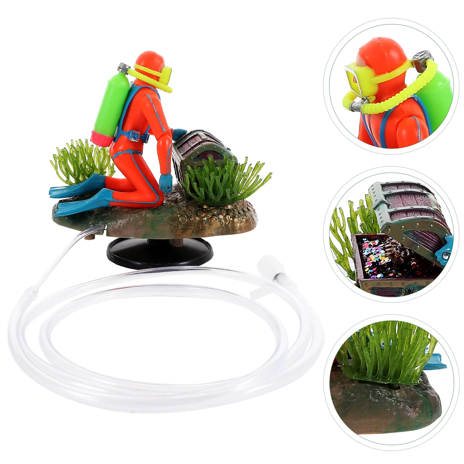 

1Set Fish Tank Ornament Hollow Bubble Maker Creative Floating Treasure Seeker Aquarium Decor DIY Landscaping