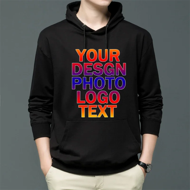 Customized with own Design hoodies Men Personalized Brand Logo/Image/Text Print unisex Front/Back Embroidery hoodies women