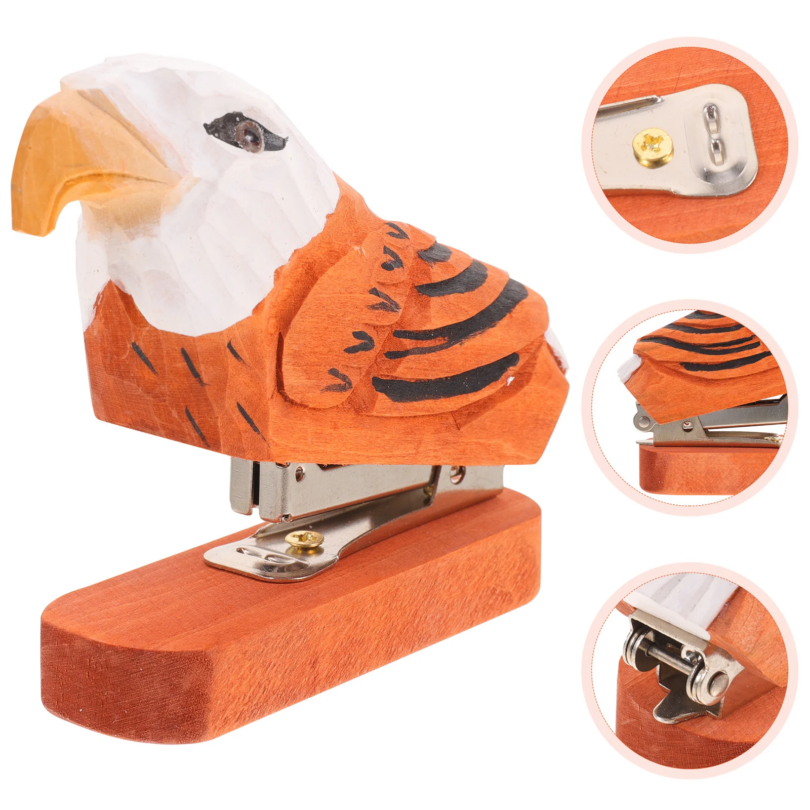 

Animal Shaped Wooden Stapler Mini Desktop Desk Accessories For Home Office School Supplies Cute Stationery Fun