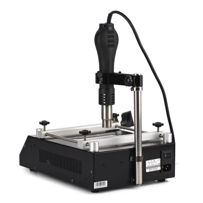 โต๊ะบัดกรีลมร้อน BGA รุ่น 853AAA สำหรับงานซ่อม BGA พร้อมปืนลมร้อนและหัวแร้งบัดกรีแบบอุ่นล่วงหน้า