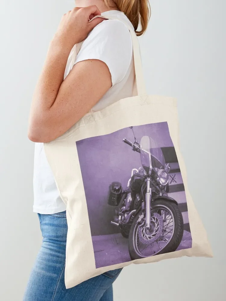 

Purple Motorcycle (SF) Tote Bag Large bags for women hand bag tote bag canvas shopping bags foldable