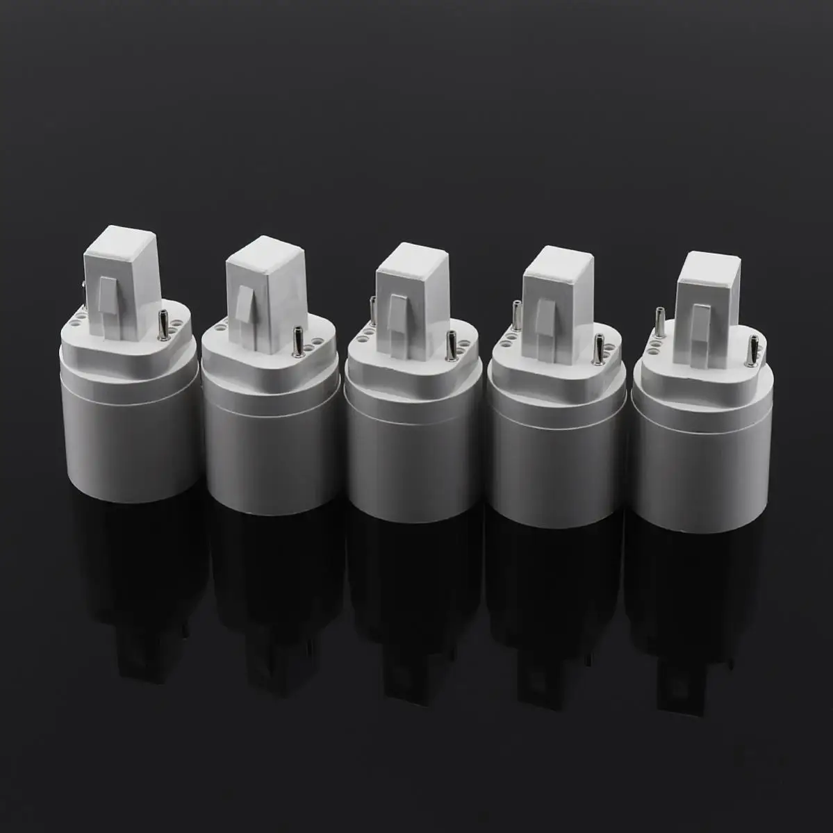 5pcs 2 Pin Conductive G24 to E26/E27 Socket Adapter Gx24d Lamp Base Adapter G24d to Medium Edison Light Socket Converter