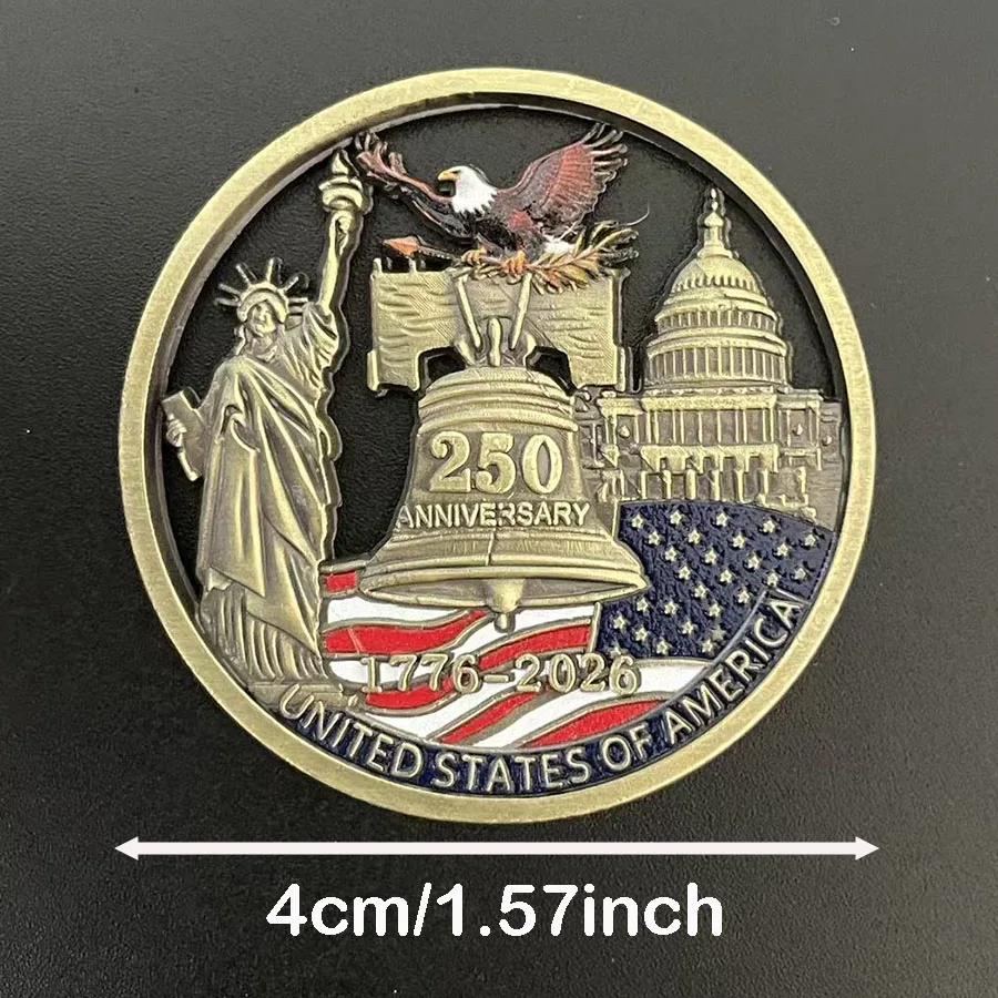 250th Anniversary of America Souvenir Coin Collection Independence Statue of Liberty Collectible Coin