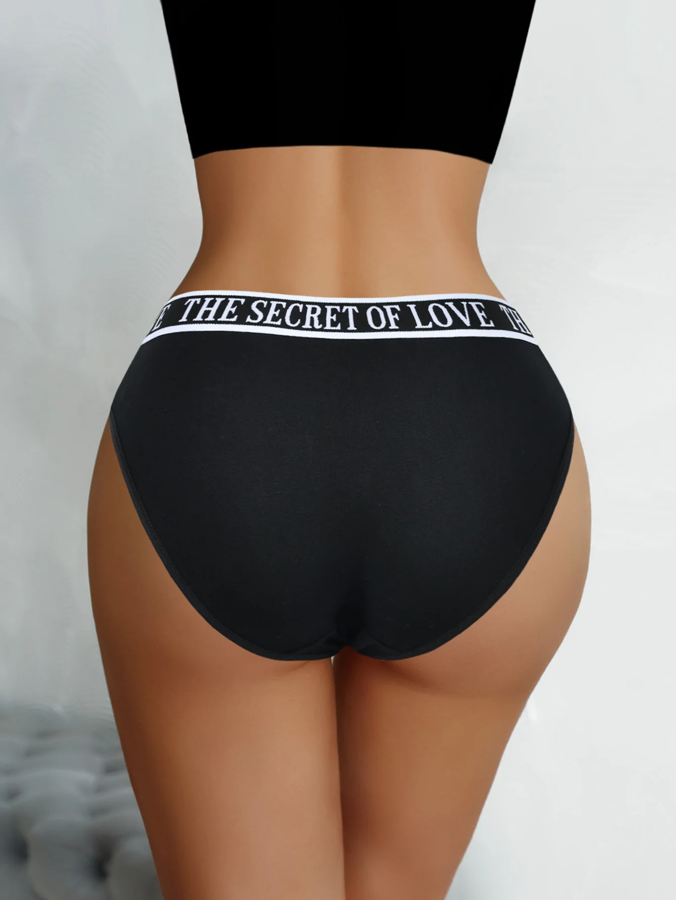 Dámské kalhotky Hotcom 5 ks, módní trojúhelníkové bavlněné, pohodlné, bezešvé, se závitem, kontrastní barvy, měkké - náhled 3