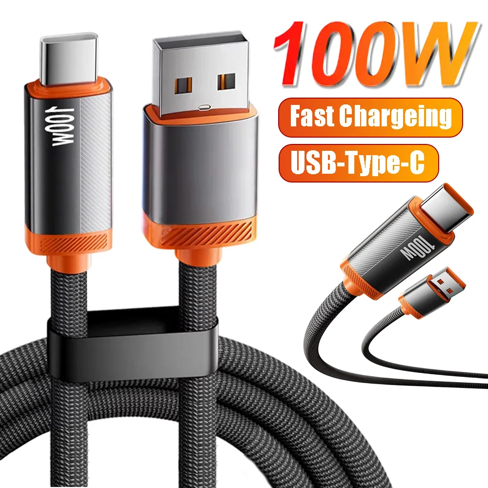 

100W Type C Super Fast Charging Cable Data Cord USB To Type-C for Huawei OPPO Vivo Quick Charing for IPhone/xiaomi/samsung 1Pc