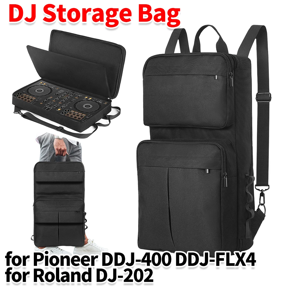 DJ Backpack for Pioneer DDJ-400/DDJ-FLX4 for Roland DJ-202 DJ Controller Case Anti-scratch Portable Storage Bag Travelling Case