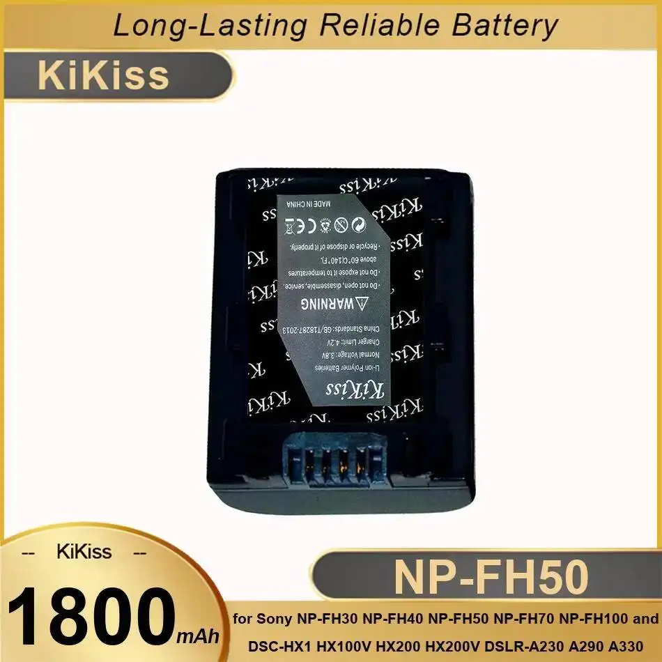 

Camera Battery 1800Mah For Sony NP-FH30 NP-FH40 NP-FH50 NP-FH70 NP-FH100 And Dsc-HX1 HX100V HX200 HX200V Dslr-A230 A290 A330