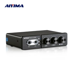 Aiyima Audio A2 Pro USB Gaming DAC Headphone Amplifier ES9018Q2M Mini Decoder for PS4 5 Desktop Active Speaker With Micophone
