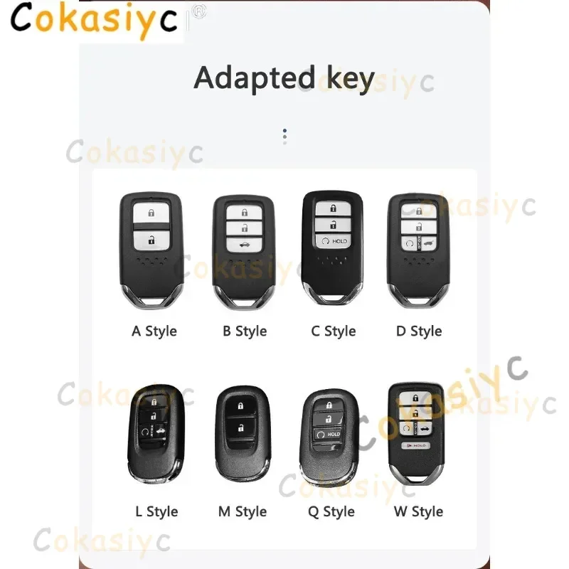 Car Key Case Fit For Honda Accord Vezel Odyssey Elite Ex EXL Civic Crv Crz Hrv Pilot Ridgeline 2016 2017 2018 Keychain Accessory view 2