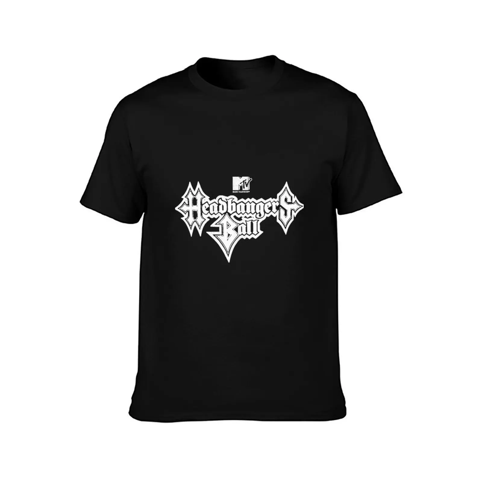 Headbangers Ball Outline Logo T-Shirt sweat kawaii clothes custom t shirt mens t shirts top quality