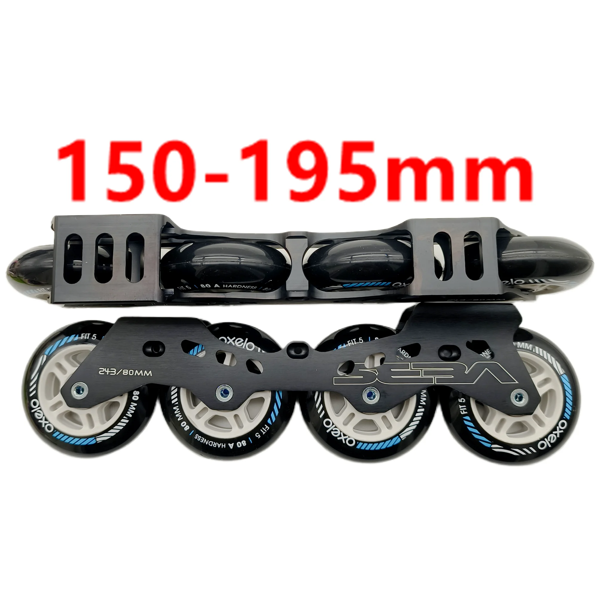 inline skate frame flat 243mm with wheels 80mm 80a the whole set