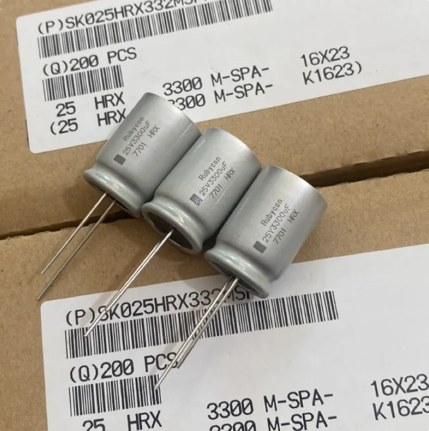

20pcs/lot Japanese original Rubycon 25V 3300UF HRX series 16x23mm 125C high-temperature electrolytic capacitor free shipping