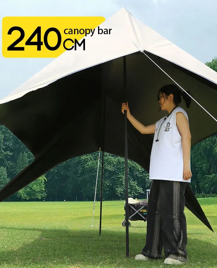 

2025Camping Tarp Waterproof Garden Outdoor Lightweight Tent Tarp Rain Fly Sun Shelter 210D Oxford UPF50+ Shelter