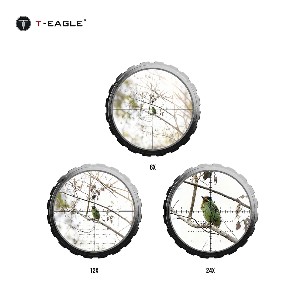 T-Eagle VP 6-24X50 FFP  Rifle Scope Red Illuminated Tactical  Riflescope Sport Hunting Optics Sight for Airgun First Focus view 2