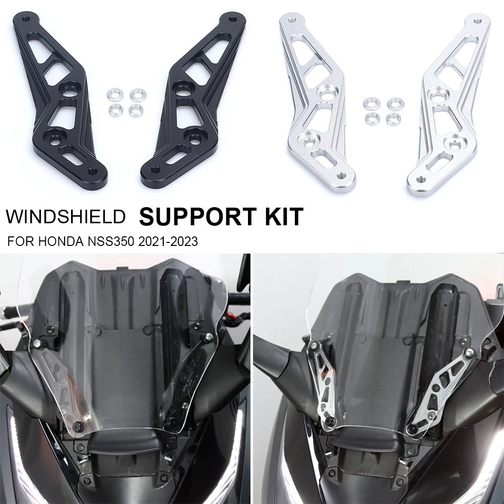 

New For Honda NSS350 NSS 350 2021 2022 2023 Motorcycle Adjustable Windshield Windscreen Support Bracket Holder Kit