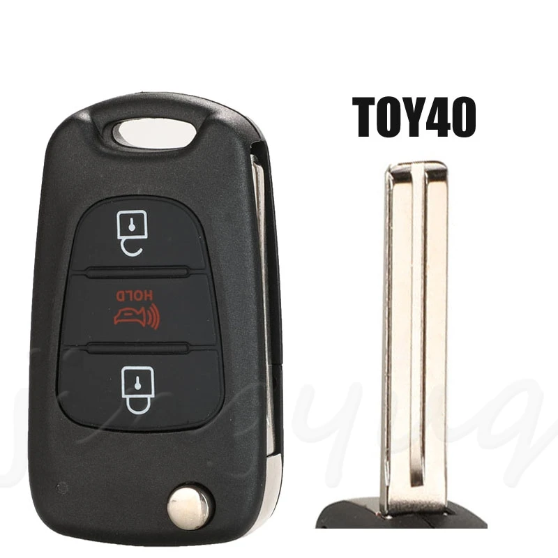 Jingyuqin Chiave Dell'automobile Caso shell Per KIA Rondo Rio Soul Sportage Sorento K5 K2 Per Hyundai I20 I30 I35 Pieghevole Chiave A Distanza Fob copertura