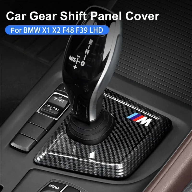 

Car Gear Shift Knob Panel Cover For BMW X1 X2 F48 F39 2020 2021 2022 LHD Auto Center Console Gear Shift Protector Accessories