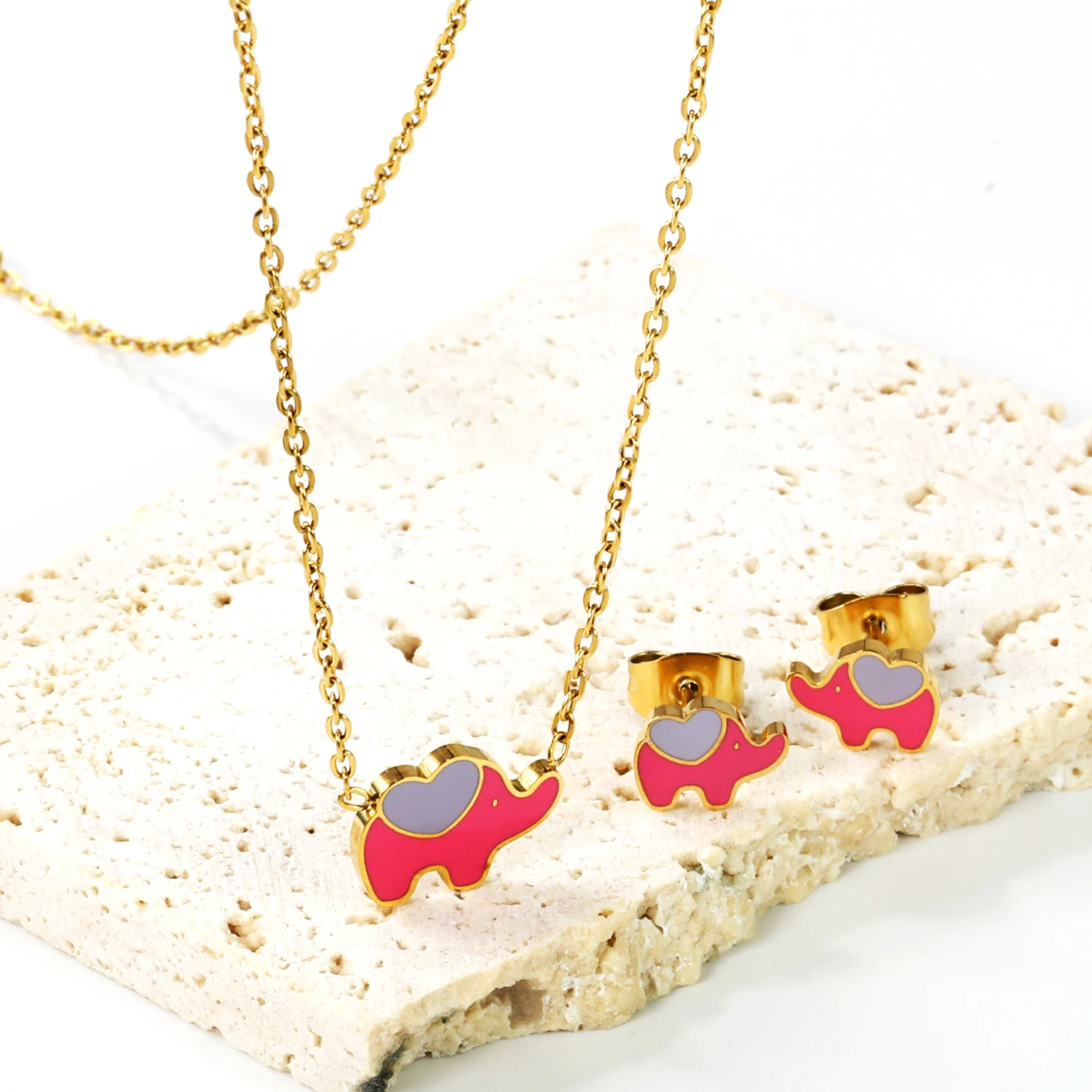 Women's Circular Shell Necklace & Earring Set, Wedding Party