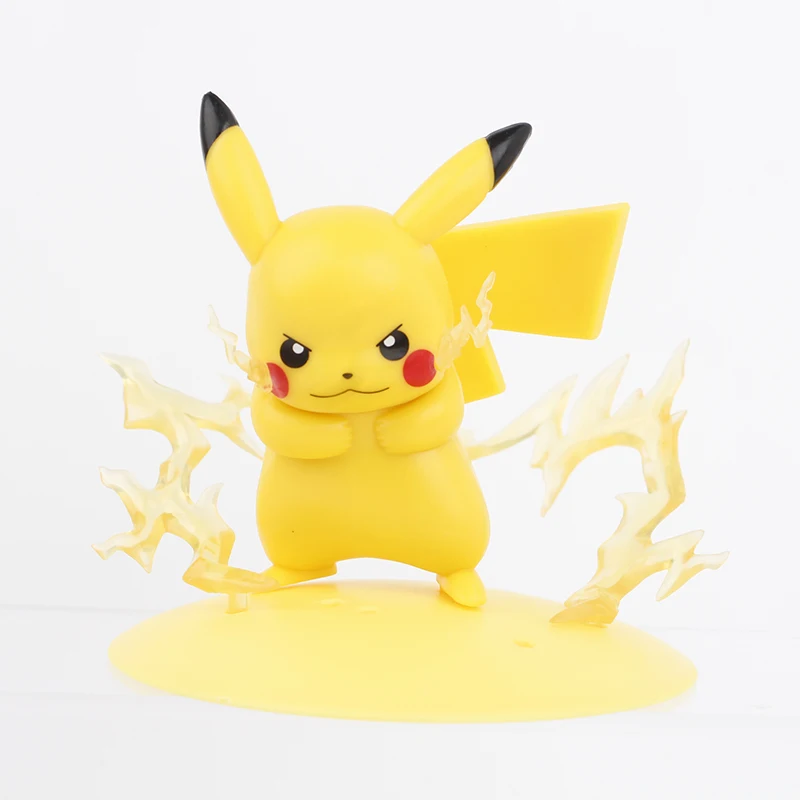 4pcs/set Pokemon Figures Pikachu Sylveon Togepi Piplup, 8-10cm Cute Anime Model Collection for Kids Gift
