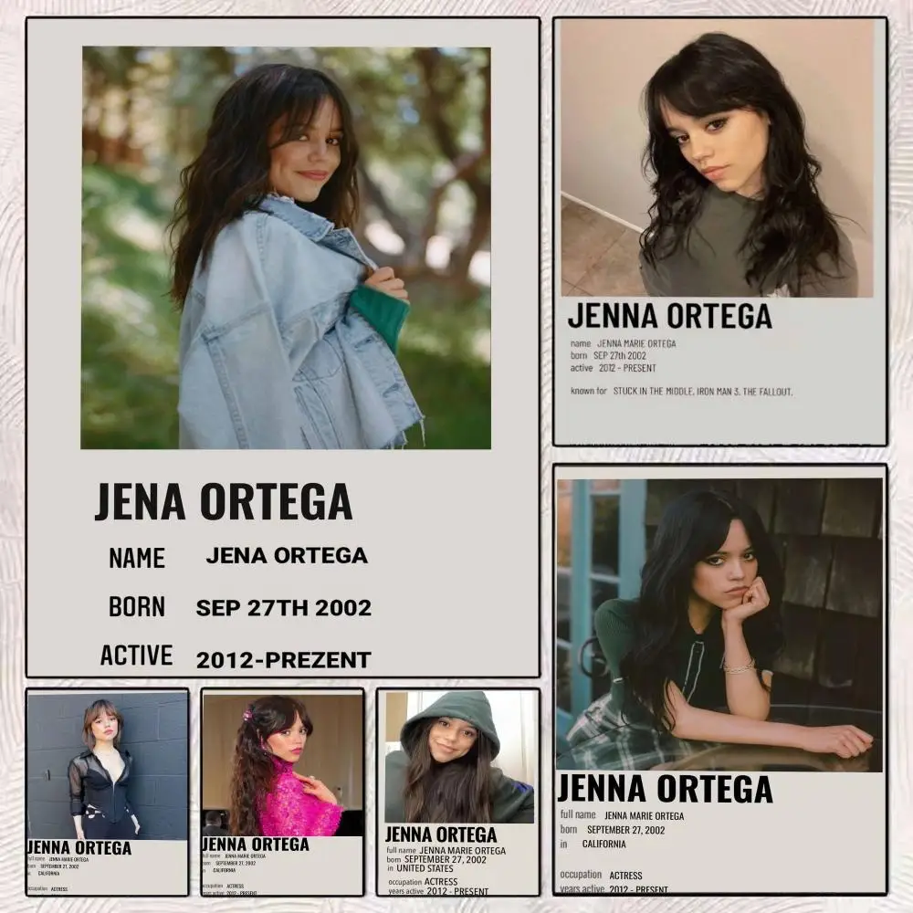 Actress J-Jenna Ortega Poster PP Wall Decor Posters Celebrity Art Prints Aesthetic Wall Art Bedroom Office Home Gift