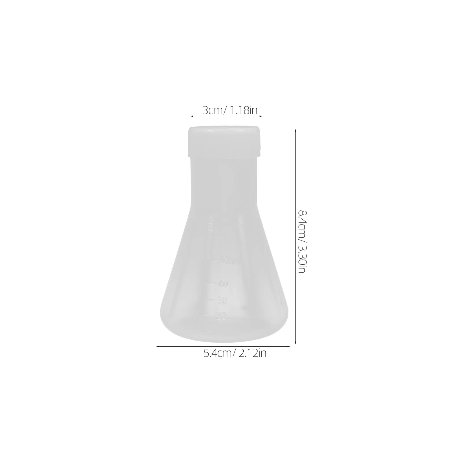 4 Stuks Brede Mond Plastic Erlenmeyer Deksel Duurzaam Conische Container Chemie Experiment Opslag Plastic Erlenmeyer