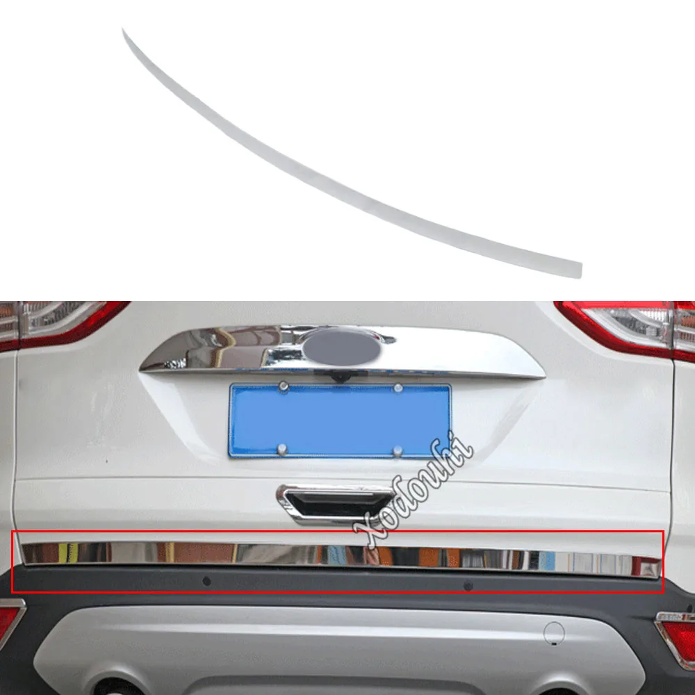 

For Ford Kuga Escape 2013 2014 2015 2016 2017 2018 2019 2020 Car Stainless Steel Rear Tail Door Bottom Tailgate Trunk Lid Trim