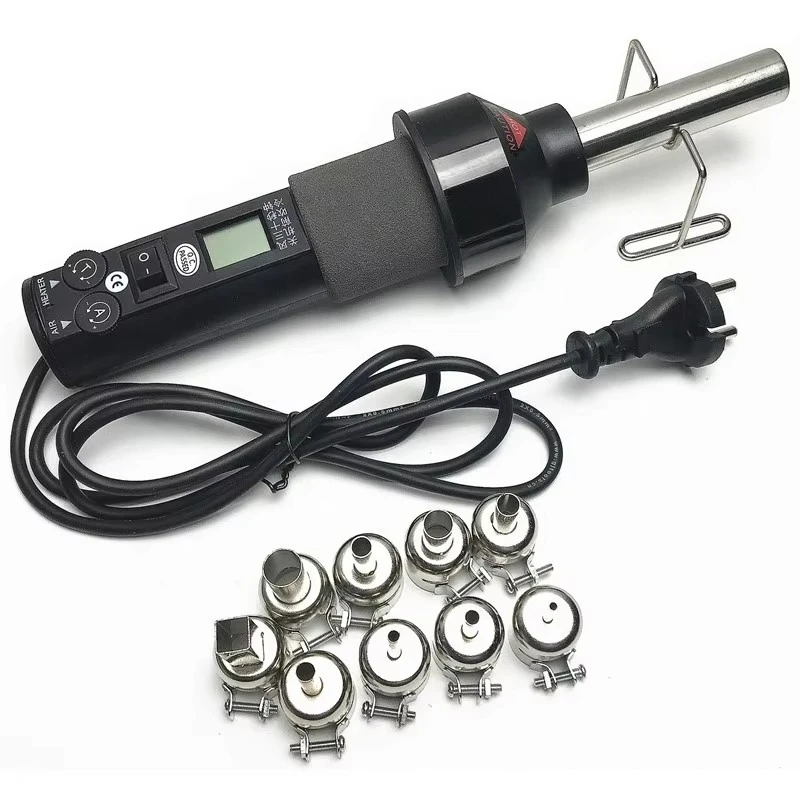 Promotion 450W Hot air Gun Digital Display Electric Hot air Gun Temperature Control Welding Table to Send 9 air Nozzles