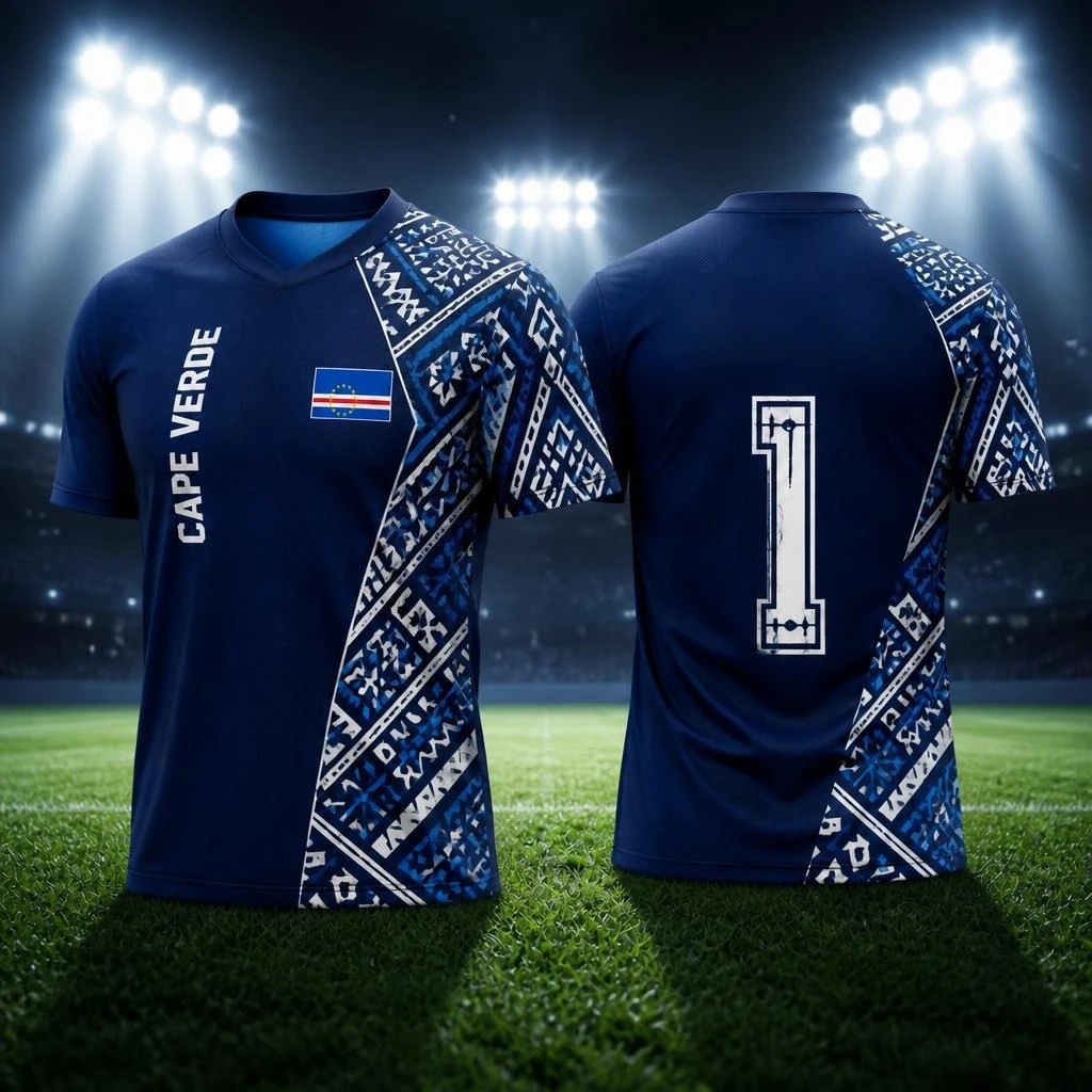 Cape Verde Football Jersey 2026 Men Soccer Shirt Sports T Shirt Quick Dry Breathable Casual Fan Wear Streetwear Short Sleeve