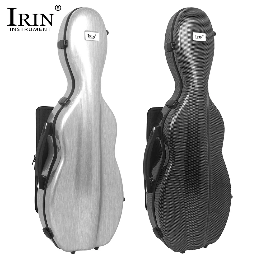 

IRIN 4/4 Violin Case Carbon Fiber Violin Case with Hygrometer Adjustable Strap Removable Storage Bag Violin Parts Accessories