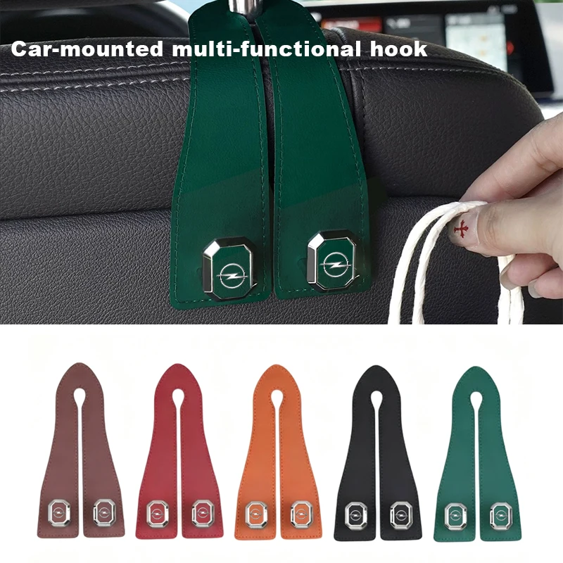 Car seat back hooks, suede double-head hooks, car interior accessories For Opel Insignia Astra Antara Meriva Zafira H G Corsa