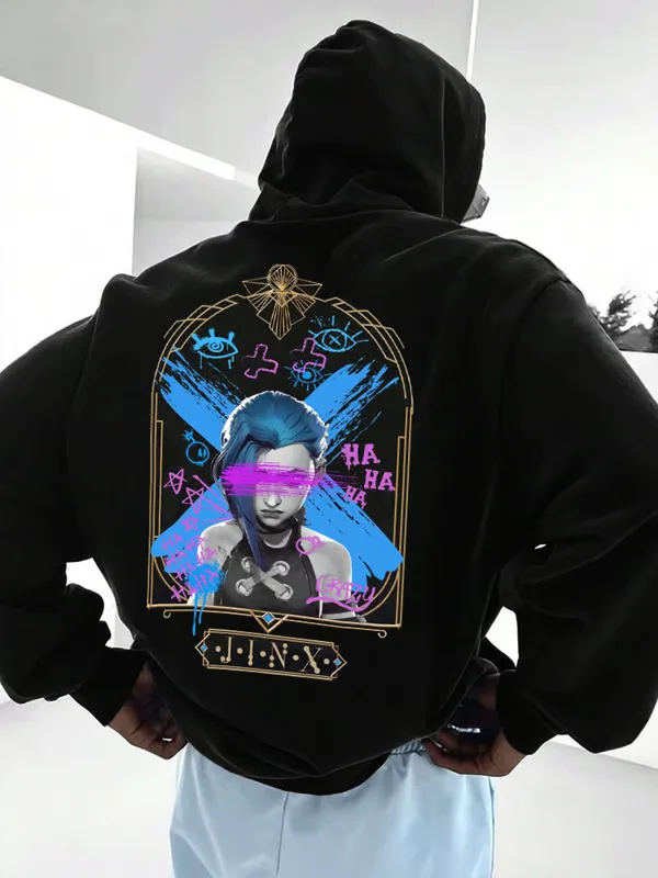 Anime Game Arcane Jinx 3d Print Hoodie Mannen Vrouwen Mode League of Legends Hoodies Sweatshirt Jongen Jas Vrouwen Sweats Kleding