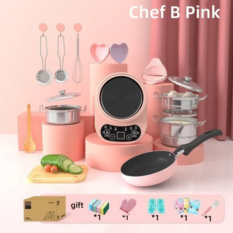 Mini juguetes de cocina de simulación para niños, ollas pequeñas de cocina reales, juego de utensilios de cocina, regalo para niñas