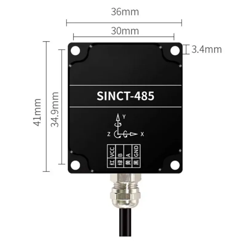 

Dual Axis Tilt Sensor Attitude Angle Measurement Angular Velocity vibration