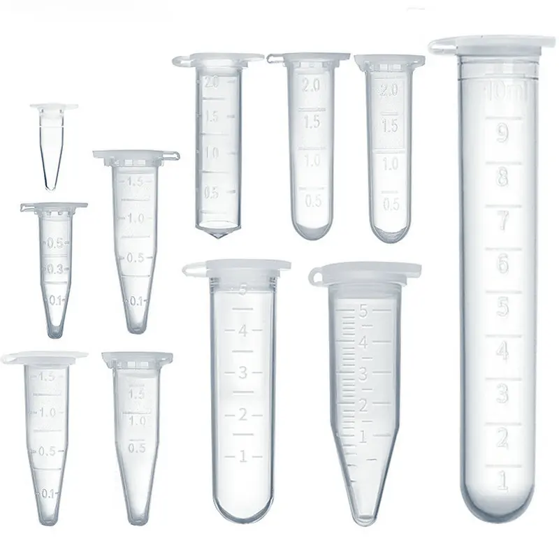 Laboratory 0.1/0.2/0.5/1.5/2/5/7/10/15ml Plastic Centrifuge Tube EP Pipette / PCR Tube Microbiology School Supplies