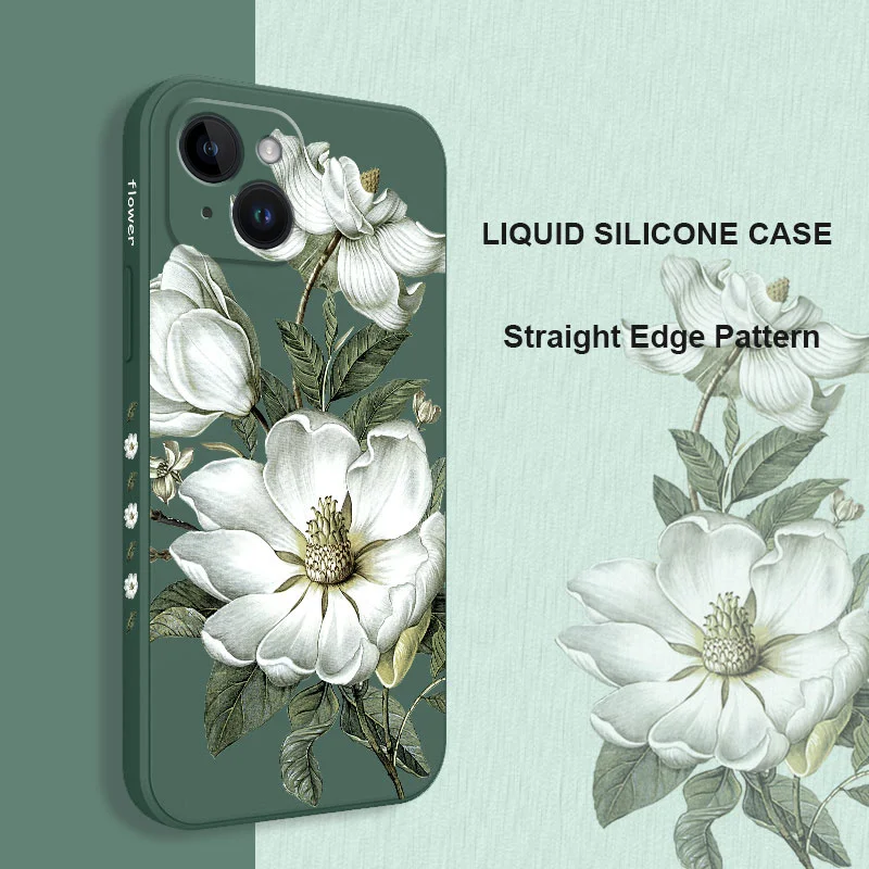 Wild Flowers Phone Case For iPhone 15 14 13 12 11 Pro Max Mini X XR XS SE2020 8 7 Plus 6 6S Plus Cover