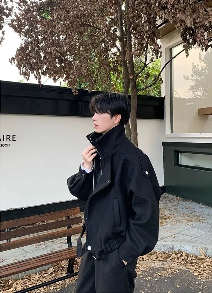 

Wool Blend Jacket Man Grey Mens Paleontology Fossil Dinosaur Ancient Prehistoric Earth Science Knowledge Learning Education Cool