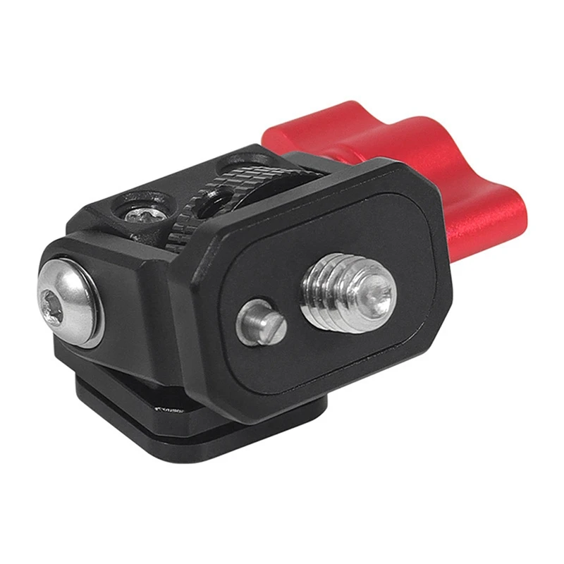 حامل قبضة صغير للتصوير الفوتوغرافي سريع التحرير ، رأس دودة مخفف قابل للتعديل ، مثبت بمسمار ، حامل توسيع الشاشة ، سهل الاستخدام