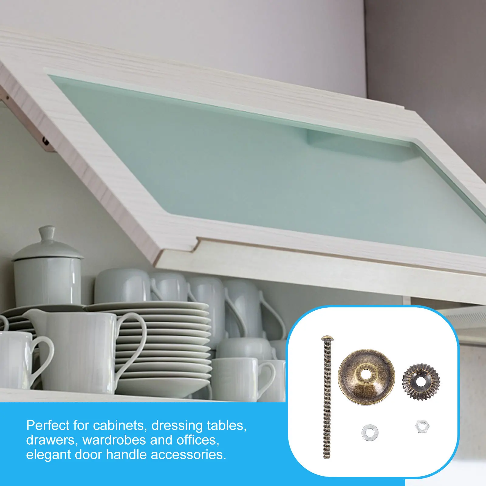 20 مجموعات خزانة مقابض سحب أجزاء قوية عملية طويلة الأمد أنيقة مقبض الباب اكسسوارات مقابض السيراميك قضبان المسمار #4